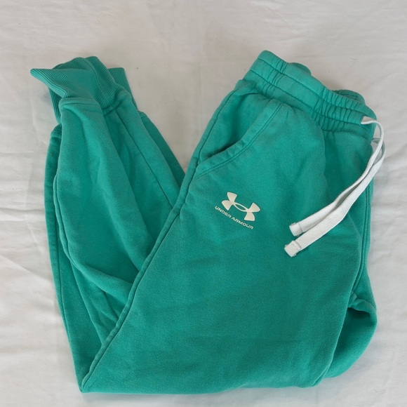 Under Armour Pants - Under Armour Women’s Turquoise Joggers with White Accents Size S